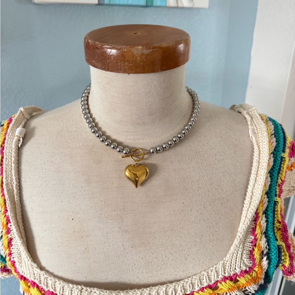 Nordstrom two tone heart 💜 choker